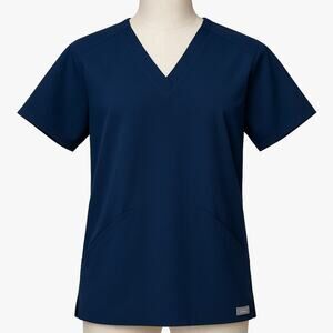 FIGS Technical Collection Scrub Top Women’s Medium Navy Blue Medical Uniform